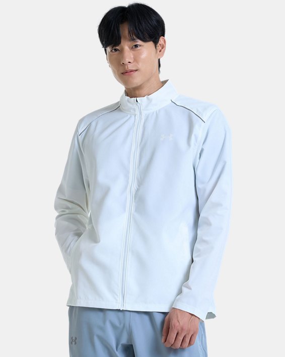 Men's UA Launch Jacket in White image number 0